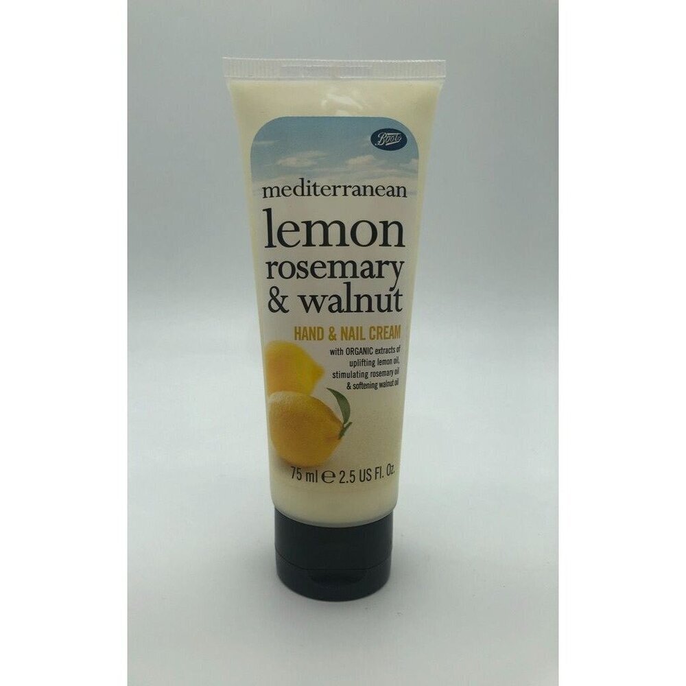 Boots Mediterranean Lemon Rosemary & Walnut Hand and Nail Cream 2.5 fl oz 75 ml